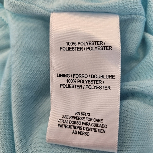 Taylor Sleeveless Maxi Dress Turquoise Side Slits NEW Prom Formal - Picture 7 of 8